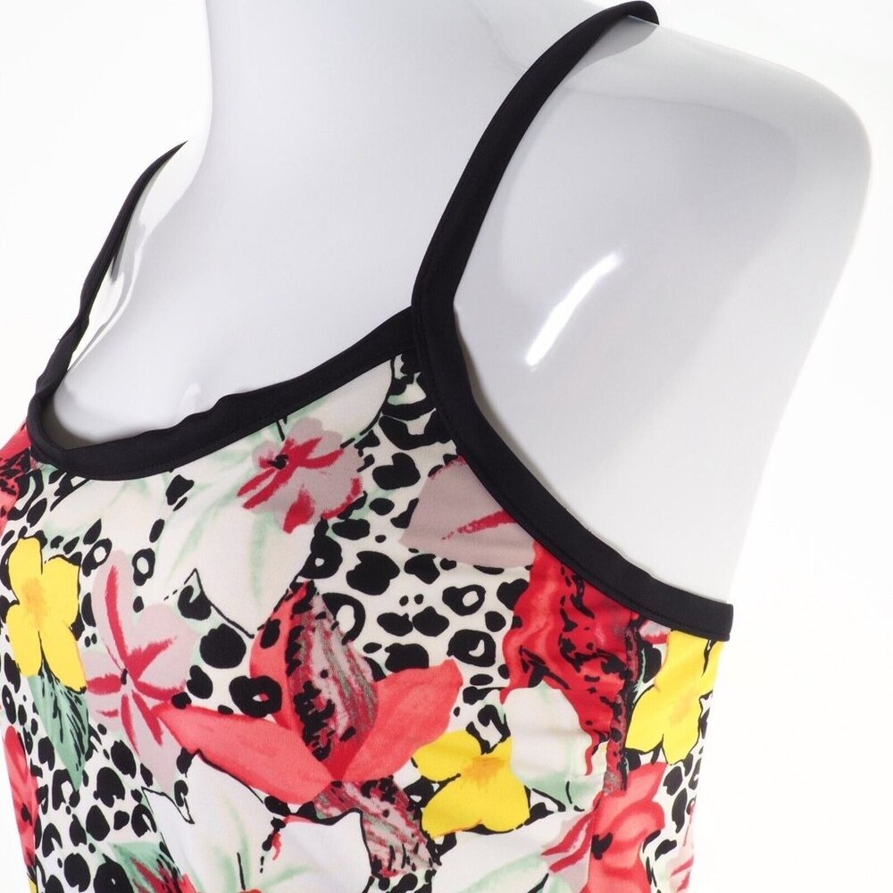Le Cove Swimsuit Womens Size 12 One Piece Tummy Control Multi Color Floral - Picture 4 of 10